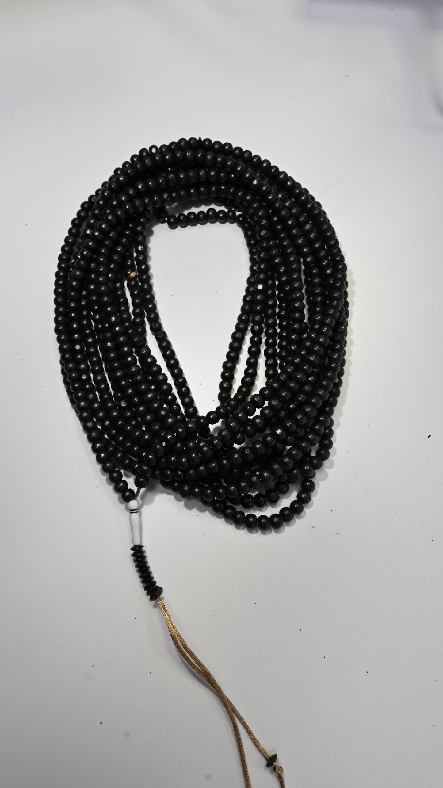 1000 Black Dhikr Beads with white tip