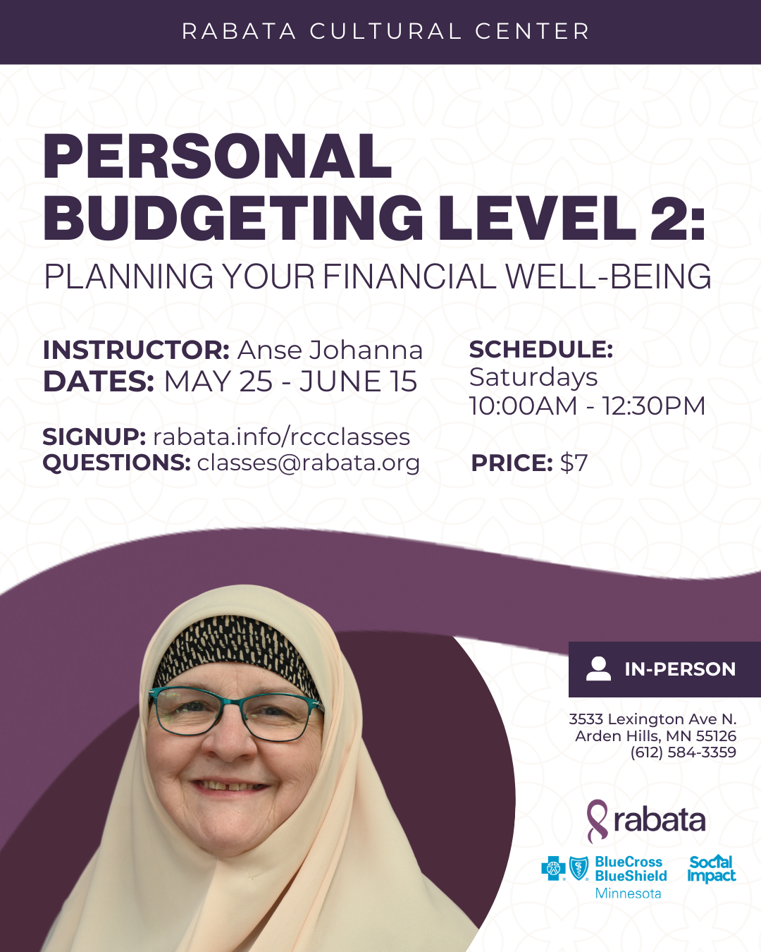 Ladies Personal Budgeting Part 2 Class - Spring