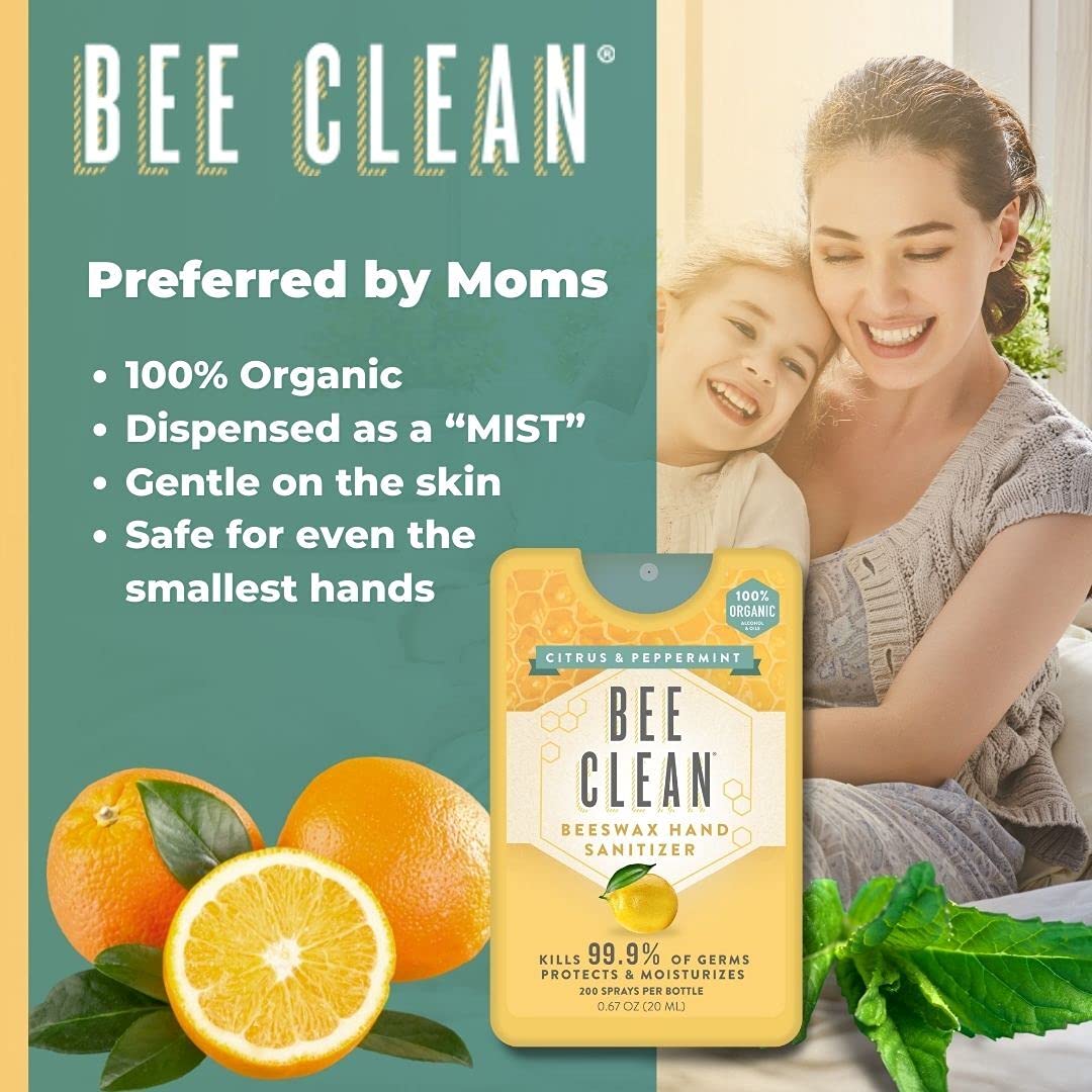 Bee Clean Natural Beeswax Hand Sanitizer - Citrus Peppermint