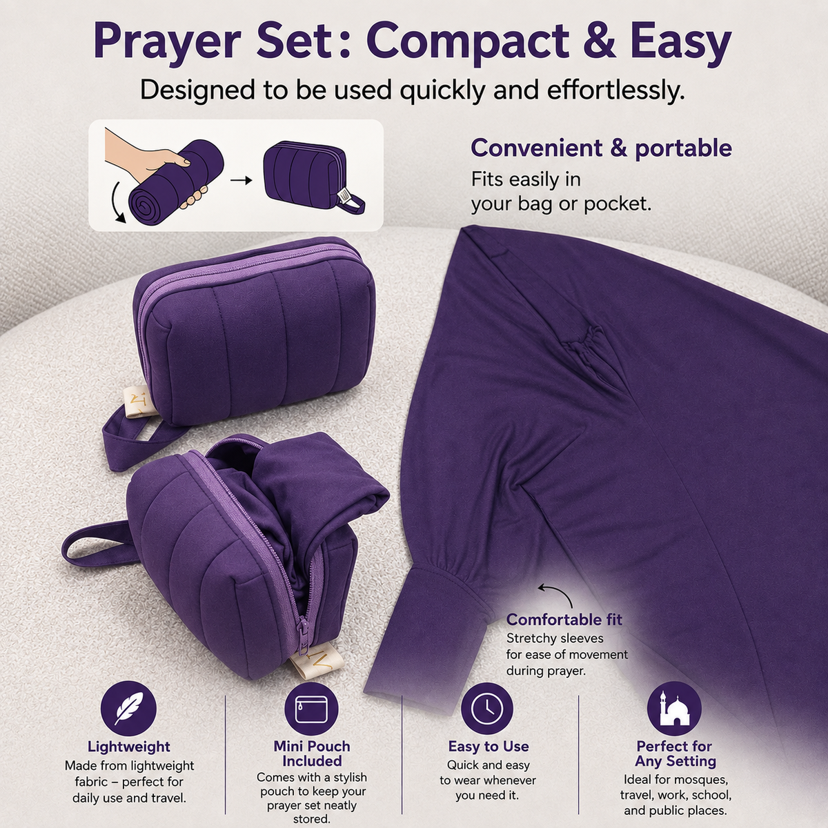 Salati: 2 Piece Portable Prayer Clothes for Women