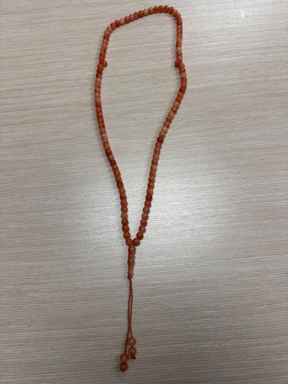 99 Orange Dhikr Beads