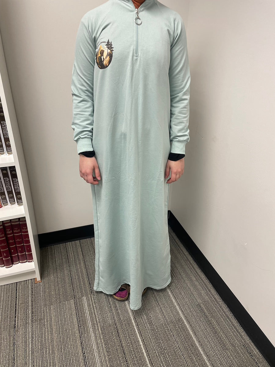 Hiking Hijabi: Quarter Zip Midi Sweater Dress