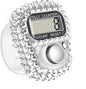 White bedazzled dhikr clicker
