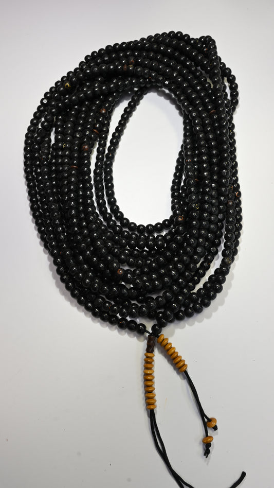 1000 Black Dhikr Beads with Gold Accents