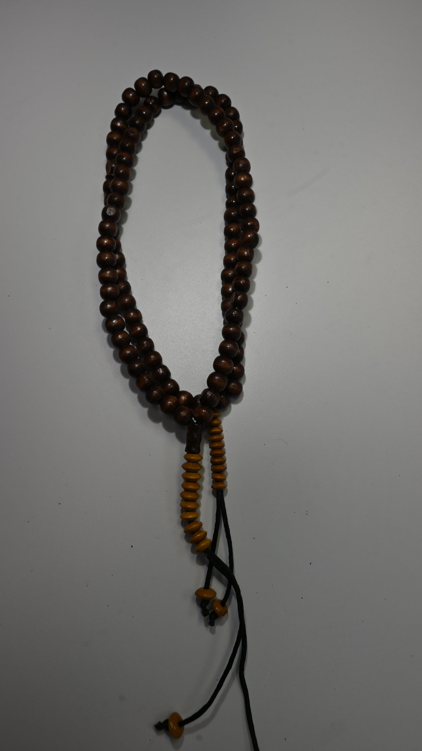 99 Brown Dhikr Beads with Gold tips