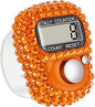Orange bedazzled dhikr clicker