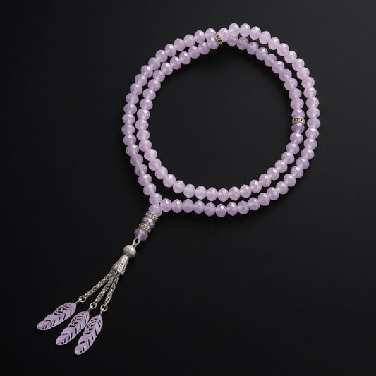 99 Lavender shimmer dhikr beads