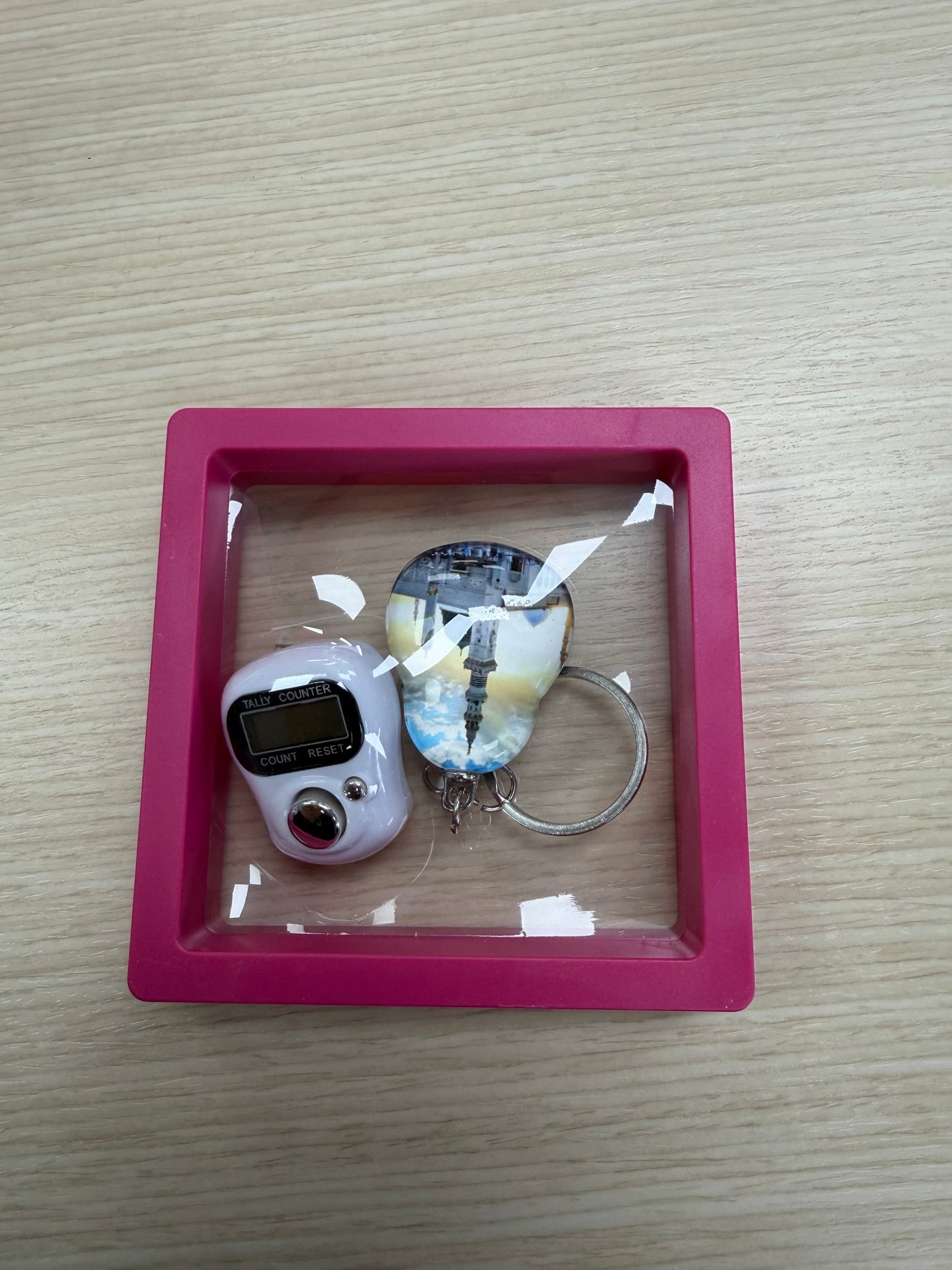Dhikr Clicker Gift Set – Digital Tally Counter with Keychain (White)