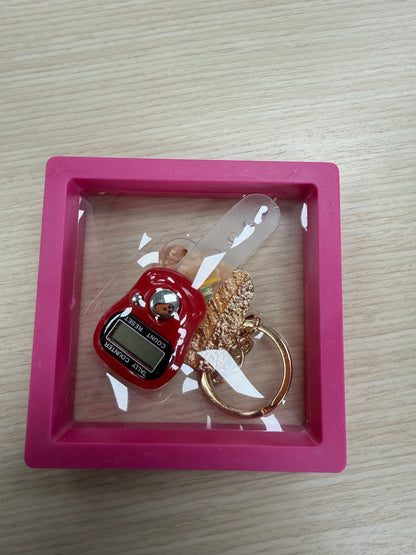 Red Dhikr Clicker Gift Set – Digital Tally Counter with Keychain