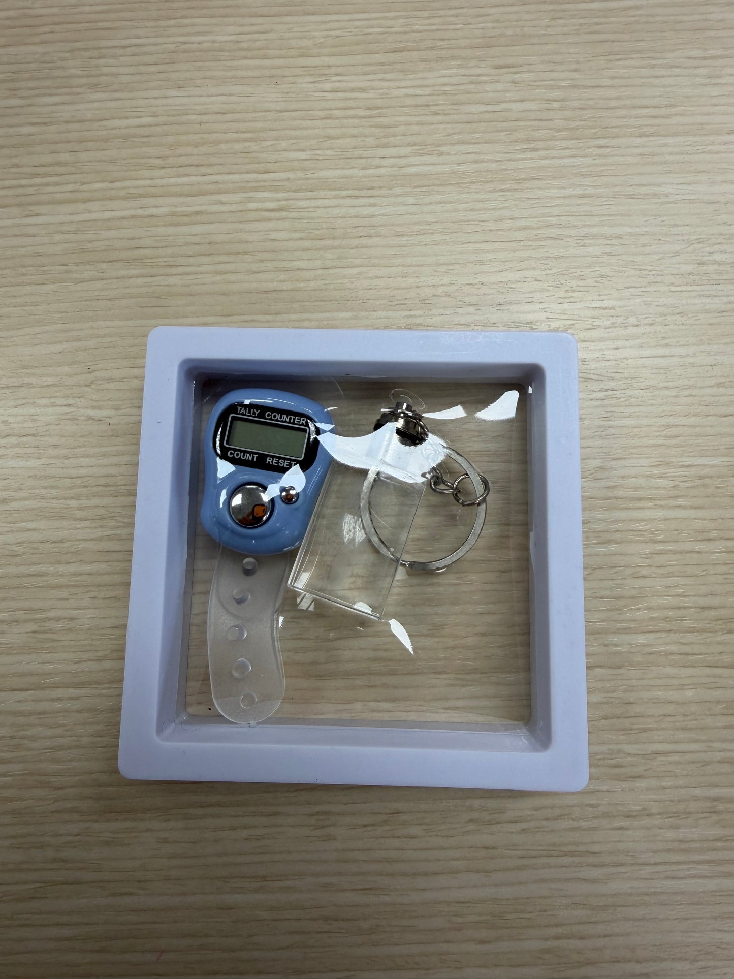Dhikr Clicker Gift Set – Digital Tally Counter with Keychain (Light Blue)