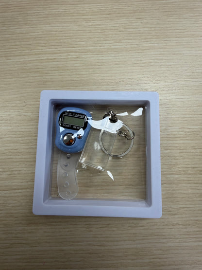 Dhikr Clicker Gift Set – Digital Tally Counter with Keychain (Light Blue)