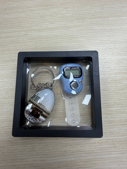 Dhikr Clicker Gift Set – Digital Tally Counter with Keychain (Light Blue)