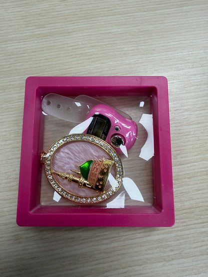 Dhikr Clicker Gift Set – Digital Tally Counter with Keychain (Light Pink)