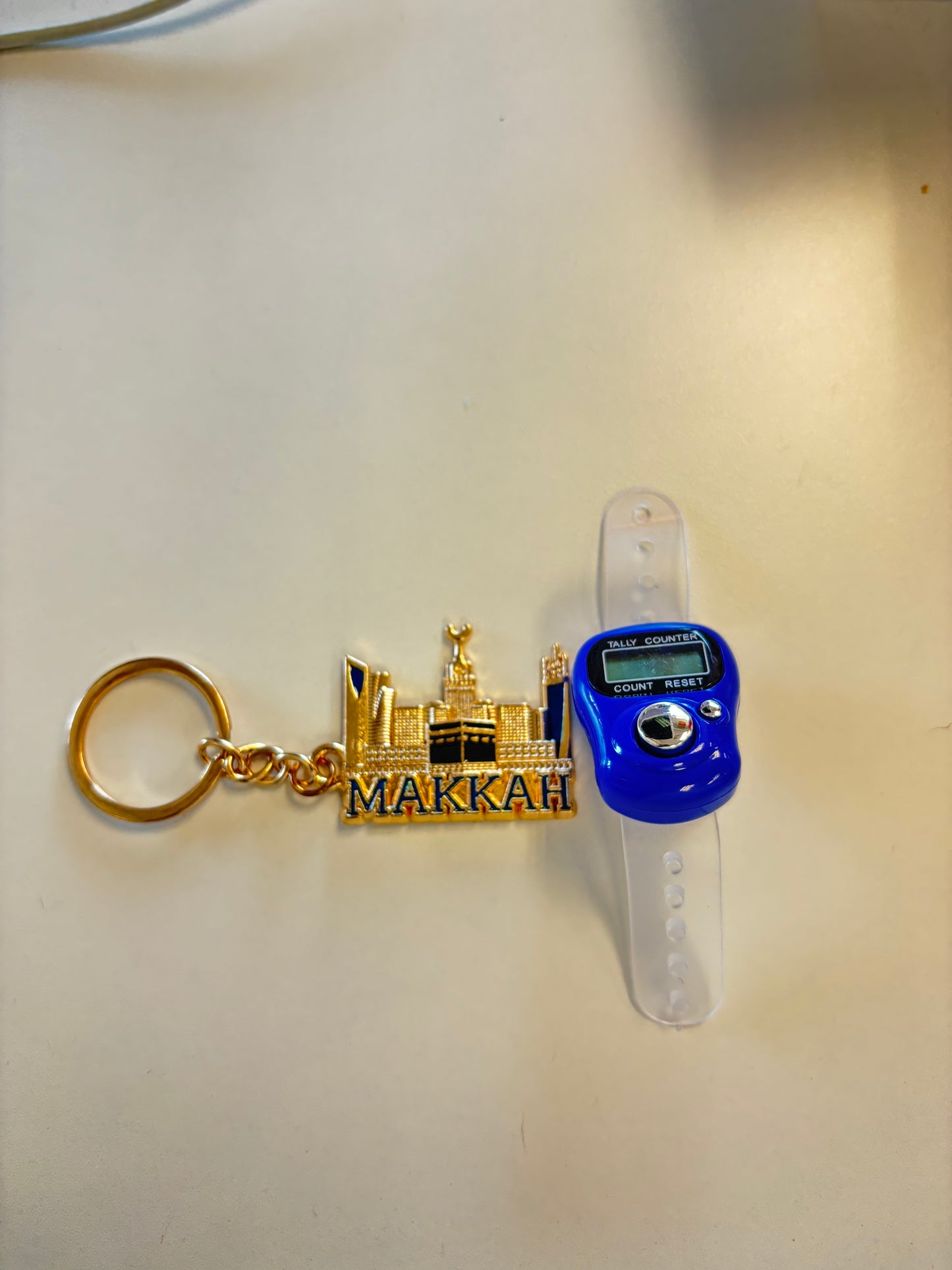 Dhikr Clicker Gift Set – Digital Tally Counter with Keychain (Royal Blue)