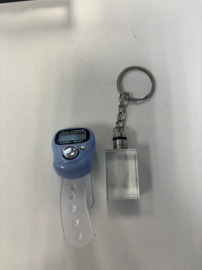 Dhikr Clicker Gift Set – Digital Tally Counter with Keychain (Light Blue)