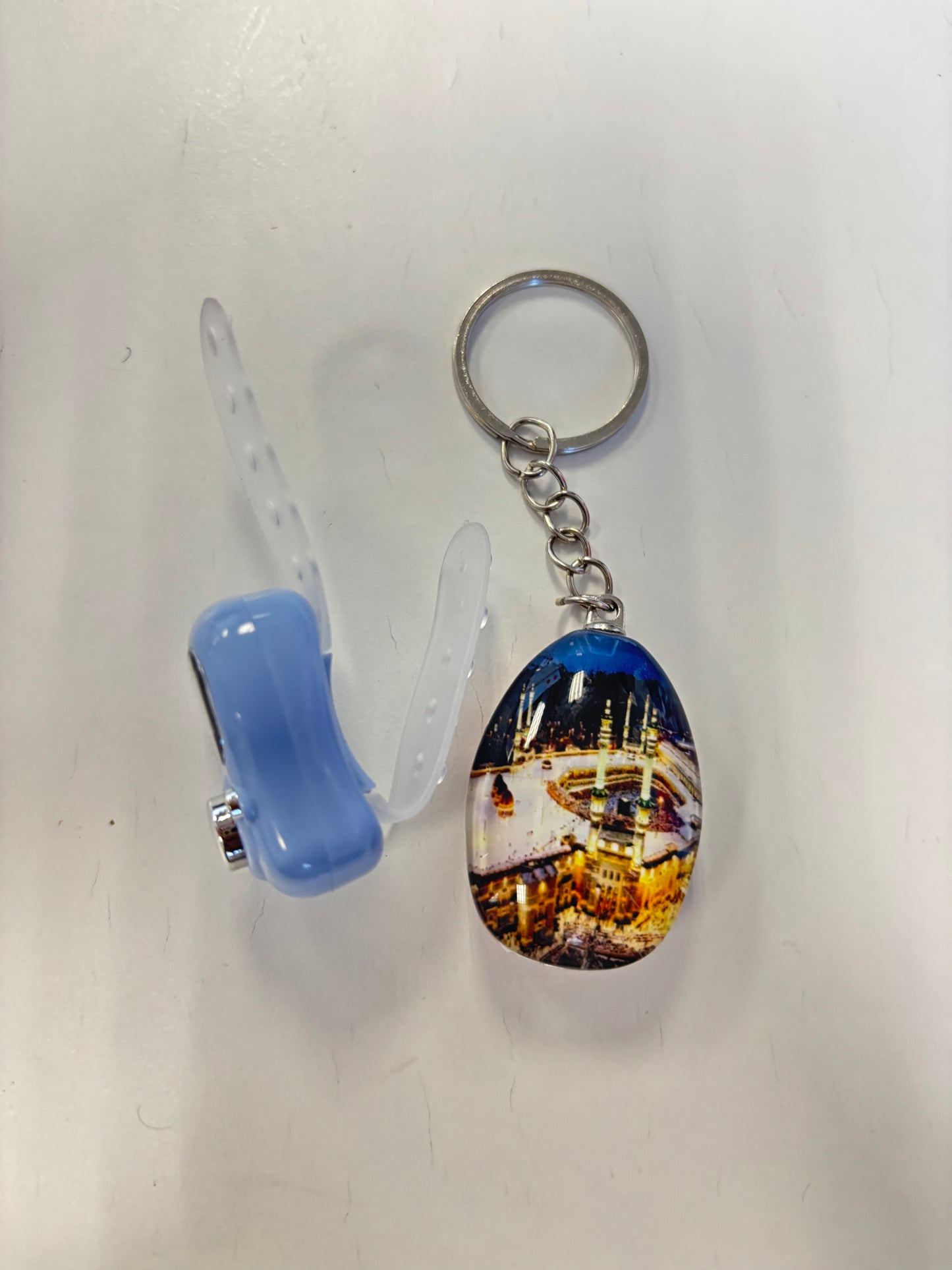 Dhikr Clicker Gift Set – Digital Tally Counter with Keychain (Light Blue)