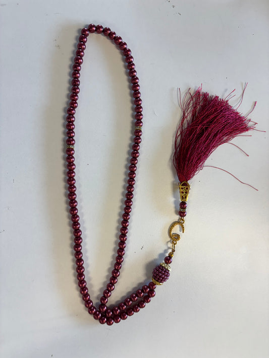 99 rose shimmer dhikr beads