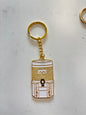Gold & White Enamel Zamzam Water Cooler Keychain