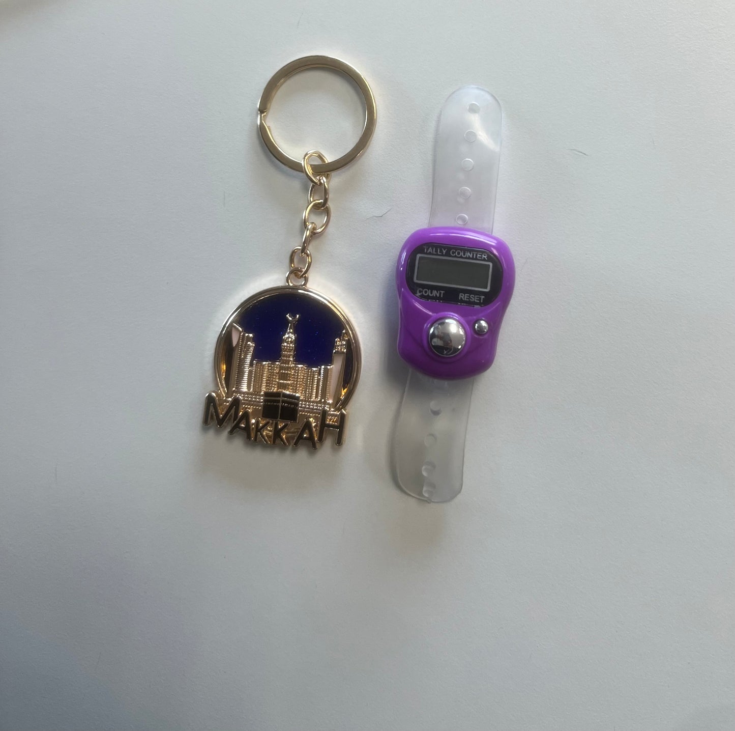 Dhikr Clicker Gift Set – Digital Tally Counter with Keychain (Purple)