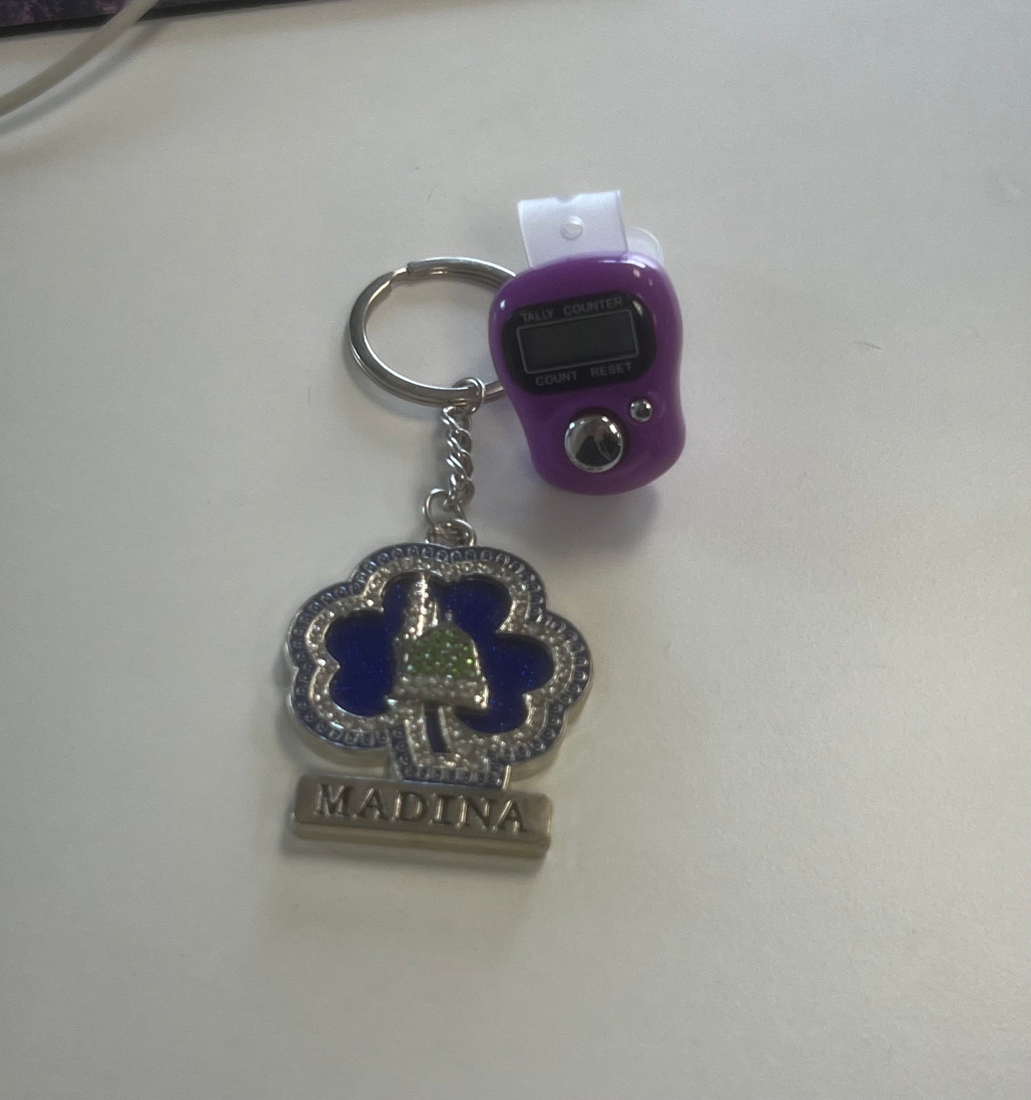 Dhikr Clicker Gift Set – Digital Tally Counter with Keychain (Purple)