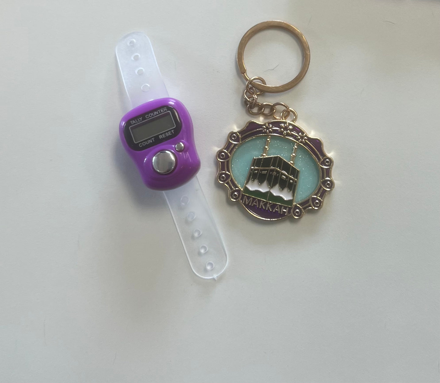 Dhikr Clicker Gift Set – Digital Tally Counter with Keychain (Purple)