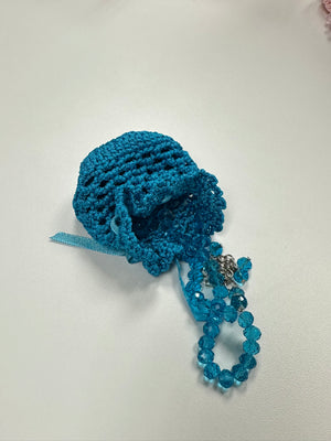 Large Dhikr Beads in Handmade Crocheted Case