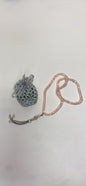 Pink Small Dhikr Beads in Handmade Crocheted Case