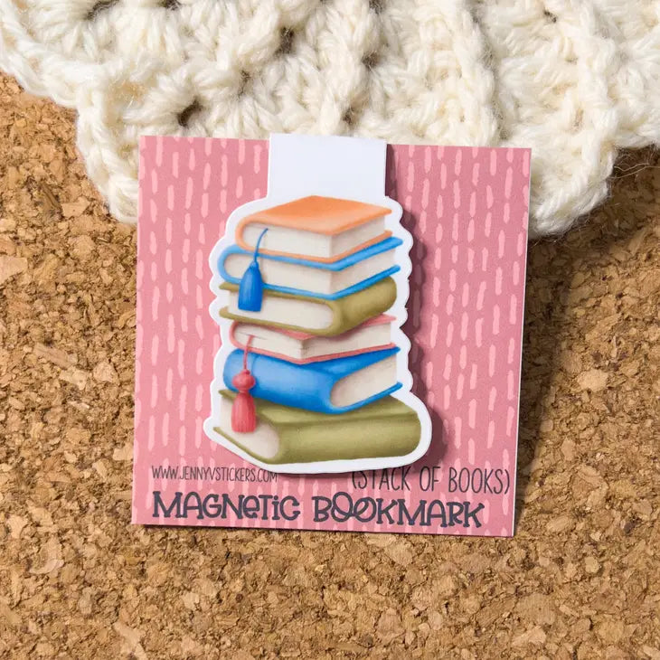 Stack of Books Magnetic Bookmark