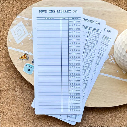 Reading Log and To Be Read Tracker and Bookmark (Set of Three)