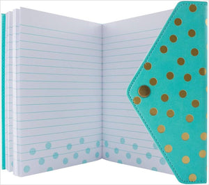 Journal: Teal and Gold Fold-Over