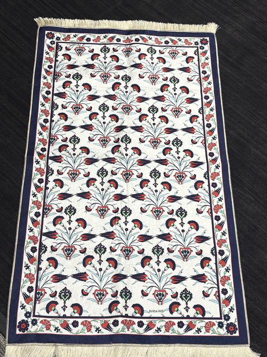 Prayer Rug Blue and White