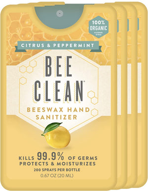 Bee Clean Natural Beeswax Hand Sanitizer - Citrus Peppermint