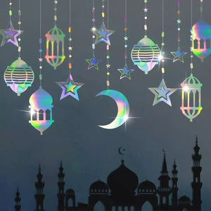 Shining Star Moon Lantern Ramadan & Eid Garland