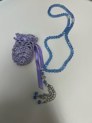 Small Dhikr Beads in Handmade Crocheted Case