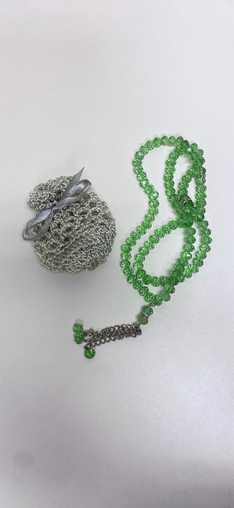 Small Dhikr Beads in Handmade Crocheted Case