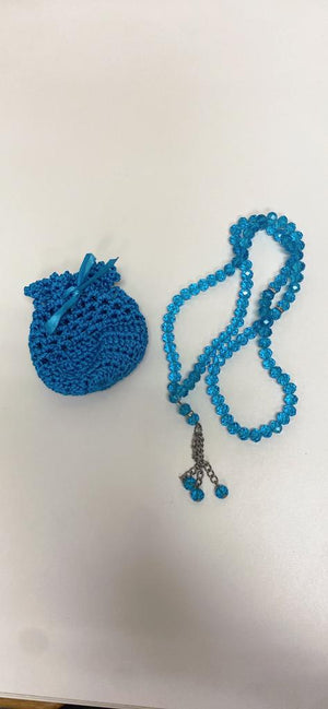 Small Dhikr Beads in Handmade Crocheted Case