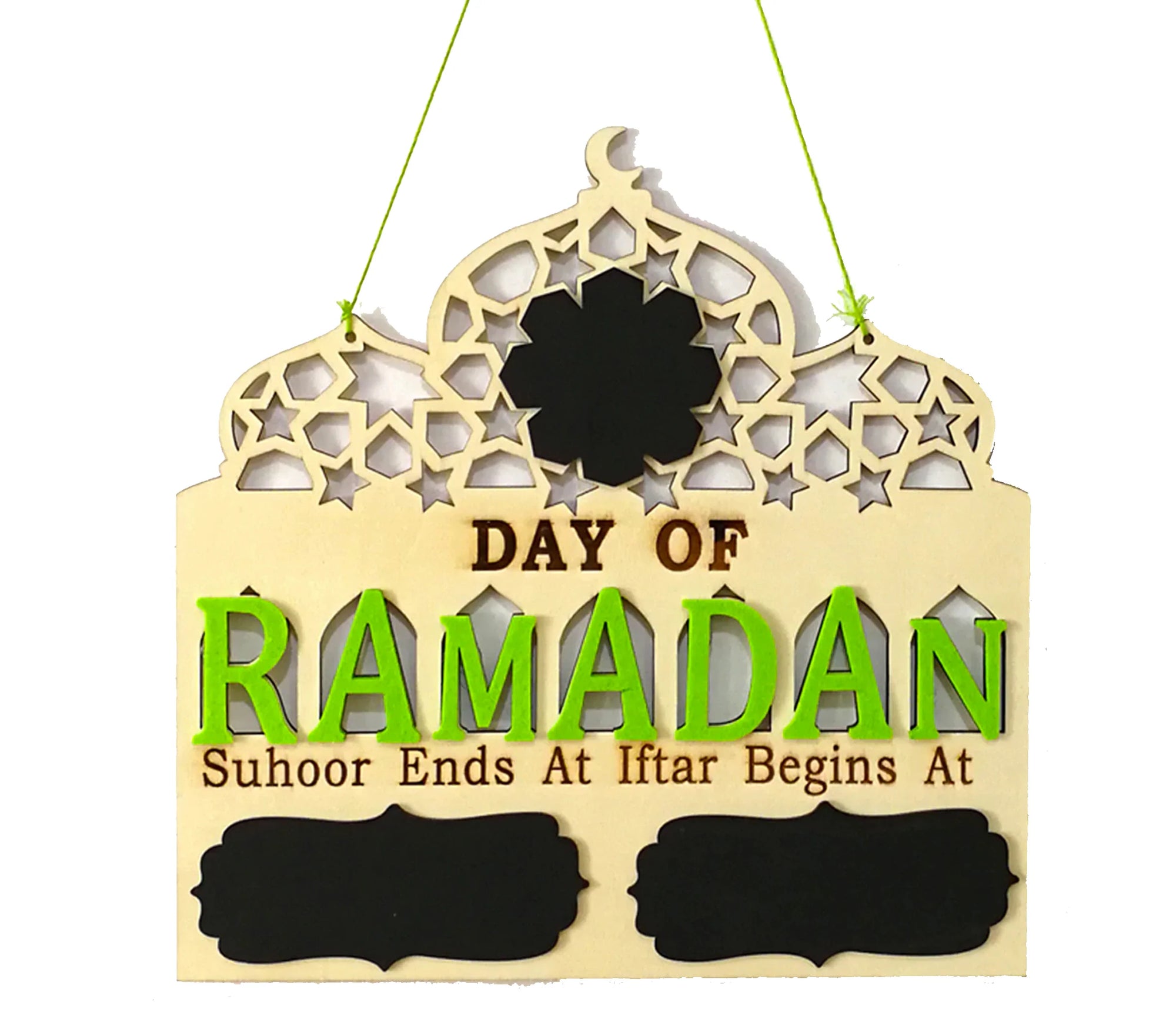 Days of Ramadan Tracker Wooden Board