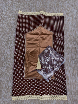 Prayer Mat with Clothes and Quran Cover